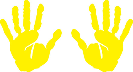 Hand print isolated design. Handprint design.