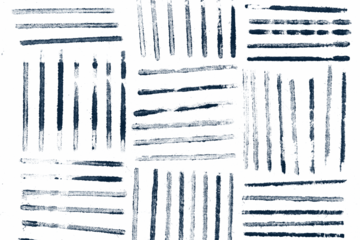 Striped png pattern background with blue DIY block prints