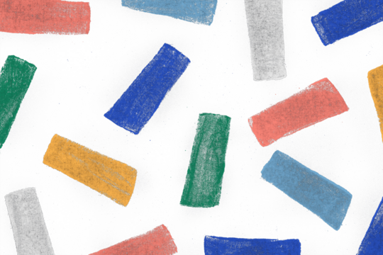 Square png pattern background with colorful DIY block prints