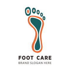 foot care podiatri logo with simple design premium quality