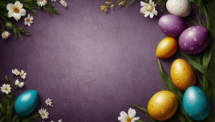 Naklejka na ściany i meble Easter eggs in the background