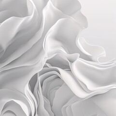 Abstract white fabric background. 3d rendering, 3d illustration.