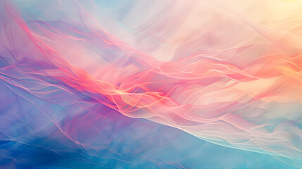Symphony Of Pastel Hues Blending And Merging In A Gentle Dance Of Light And Color, Creating A...