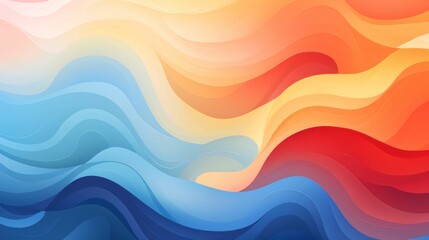 Abstract colorful background with smooth wavy lines. Vector Illustration.