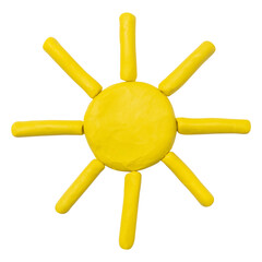 Obraz premium Png yellow sun clay craft cute handmade creative art graphic
