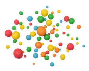 Png colorful dry clay balls handmade creative art for kids