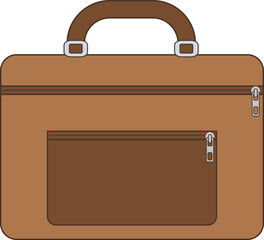 Briefcase Business Work Bag Document Concept Illustration Graphic Element Art Card