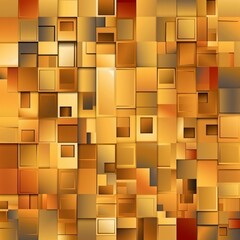 abstract background with squares of different sizes and shades of orange and brown