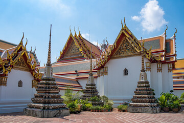 Buddhist Temple Wat Pho, Bangkok, Thailand, Magnificent architecture of Asia