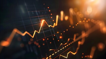 Financial Growth and Market Performance Analytics Dashboard Visualization - obrazy, fototapety, plakaty