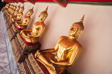 Buddhist Temple Wat Pho, Bangkok, Thailand, Magnificent architecture of Asia