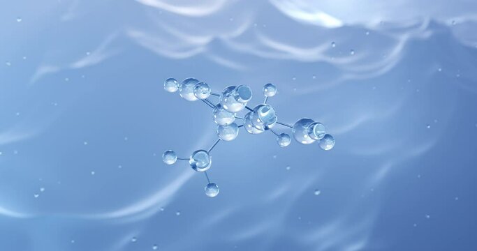 Metformin rotating molecular structure, 3d model of molecule, biguanides, looped video