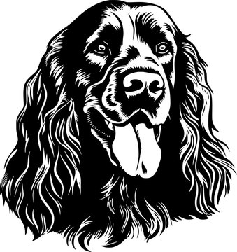 Cocker Spaniel - Minimalist and Flat Logo - Vector illustration
