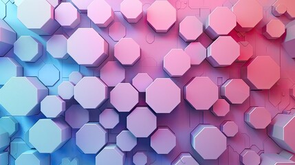Soft Minimalism, Hexagon Concept Technology Background