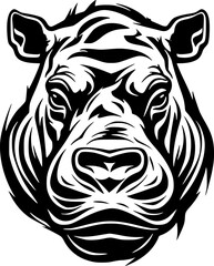 Hippopotamus - High Quality Vector Logo - Vector illustration ideal for T-shirt graphic