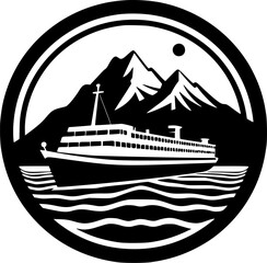 Cruise - Minimalist and Flat Logo - Vector illustration