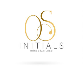 OS Typography Initial Letter Brand Logo, OS brand logo, OS monogram wedding logo, abstract logo design