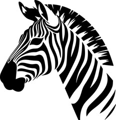 Zebra | Minimalist and Simple Silhouette - Vector illustration