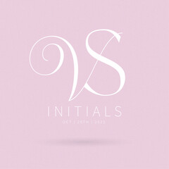 VS Typography Initial Letter Brand Logo, VS brand logo, VS monogram Wedding logo, abstract logo design	