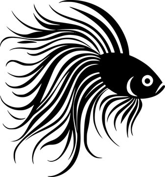recommend clip art: Betta Fish | Minimalist and Simple Silhouette - Vector illustration