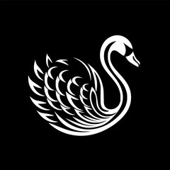 Obraz premium Swan - Minimalist and Flat Logo - Vector illustration