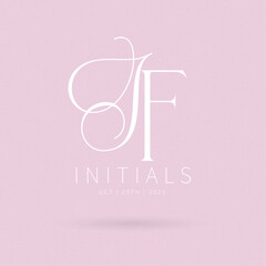 JF Typography Initial Letter Brand Logo, JF brand logo, JF monogram Wedding logo, abstract logo design	