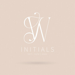 JW Typography Initial Letter Brand Logo, JW brand logo, JW monogram Wedding logo, abstract logo design	