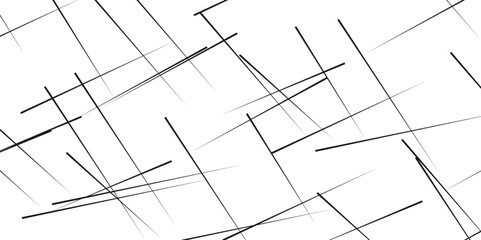 Random chaotic lines abstract geometric pattern, Black and white geometric pattern. Trendy random diagonal lines image. 