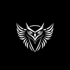 Owl | Minimalist and Simple Silhouette - Vector illustration