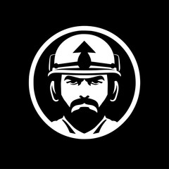 Obraz premium Military | Black and White Vector illustration