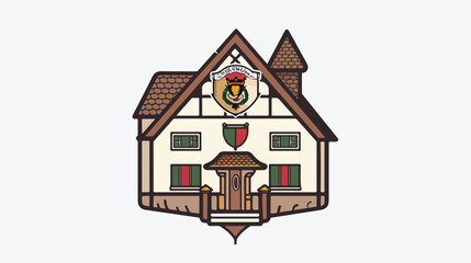 Zambia Emblem Tavern flat vector isolated on white background