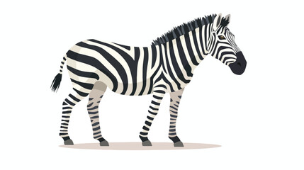 Zebra icon. Cute safari animal with black stripes  - obrazy, fototapety, plakaty