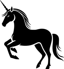 Obraz na płótnie Canvas Unicorn - Minimalist and Flat Logo - Vector illustration