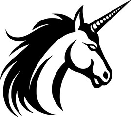 Unicorn | Minimalist and Simple Silhouette - Vector illustration