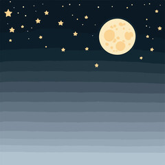 night landscape Illustrator Artwork
