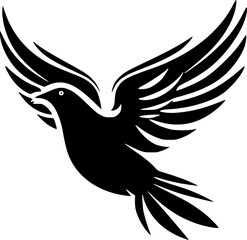 Obraz premium Dove | Minimalist and Simple Silhouette - Vector illustration