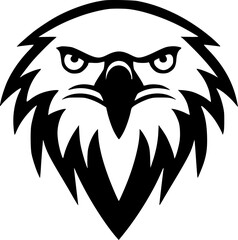 Fototapeta premium Eagle - Black and White Isolated Icon - Vector illustration
