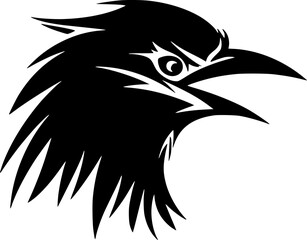 Obraz premium Crow - Minimalist and Flat Logo - Vector illustration
