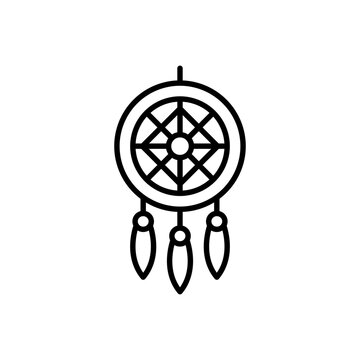 recommend clip art: Dream catcher outline icons, minimalist vector illustration ,simple transparent graphic element .Isolated on white background