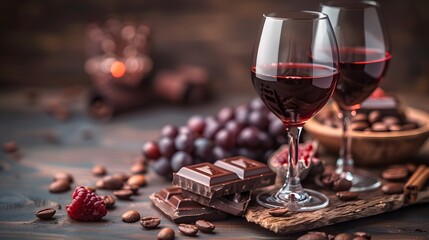 Obraz premium Gourmet Pairing with Fine Wines