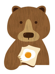 パンを食べる熊