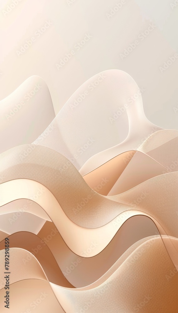 Poster abstract organic beige brown waving lines texture background for web design projects