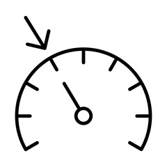 Cruise control line icon