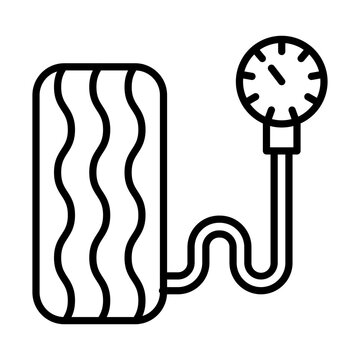 tire pressure gauge black outline clip art preview