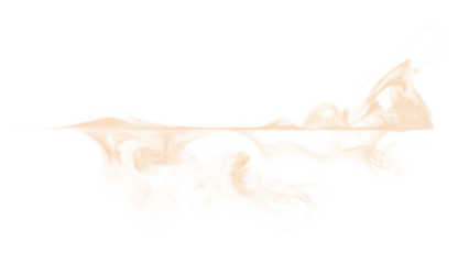 Abstract png textured element smoke line, in gold