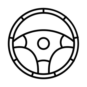 recommend clip art: Steering wheel line icon
