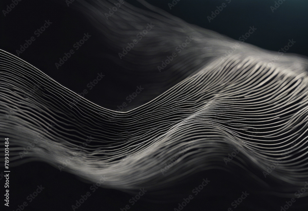 Poster lines wavy gradient black background abstract graphic design modern curve futuristic light technolog