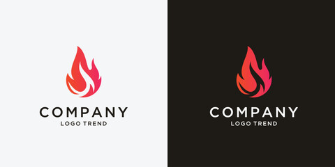 Red hot fire  logo design inspiration