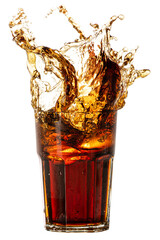 Cola splash png sticker, soft drink, transparent background