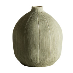 Gray ceramic textured vase design element